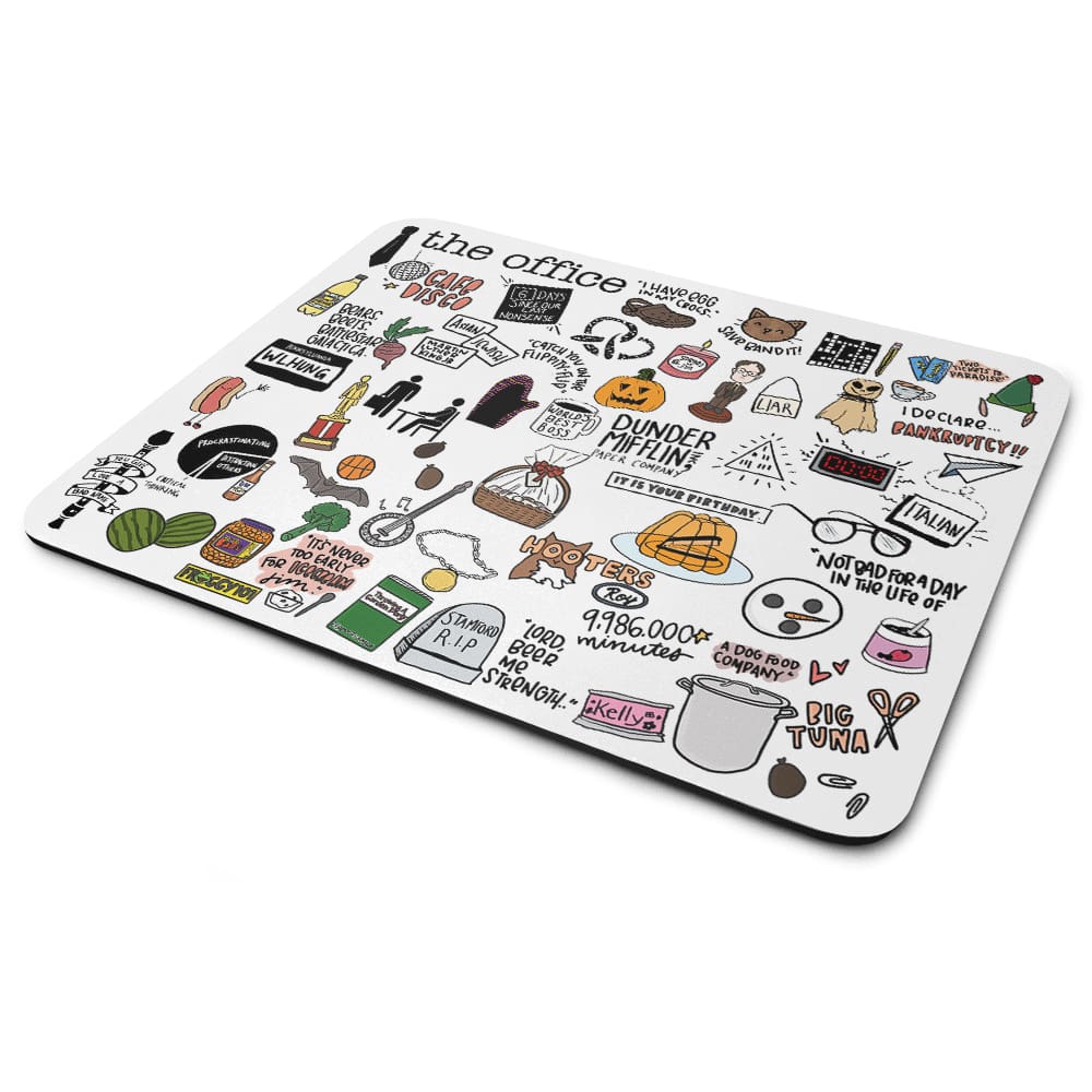 Mouse Pad Geek Icons Moments White - The Office