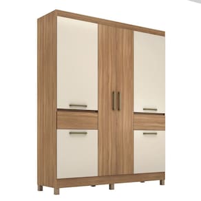 Guarda Roupa Casal 6 Portas 2 Gavetas 2 Cabideiros Sapateira Mauá