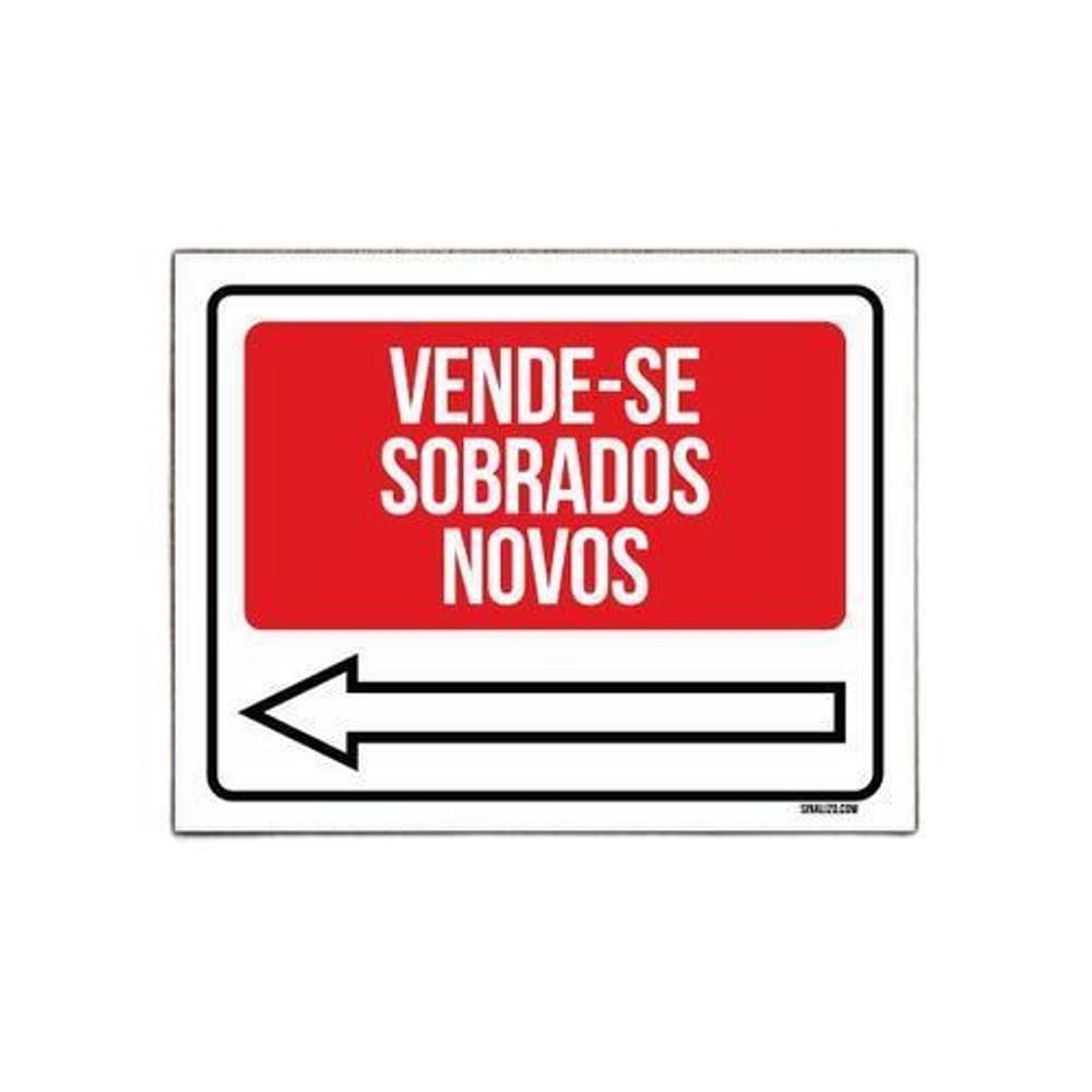 Kit 3 Placas - Vende-Se Sobrados Novos Esquerda