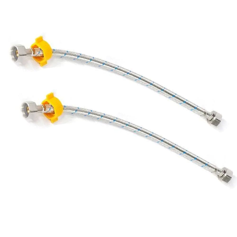 Engate Rabicho Par Mangueira Flexivel Conexao Femea Misturador Agua Quente Fria Pia Torneira Banheiro Lavabo Cozinha Monocomando