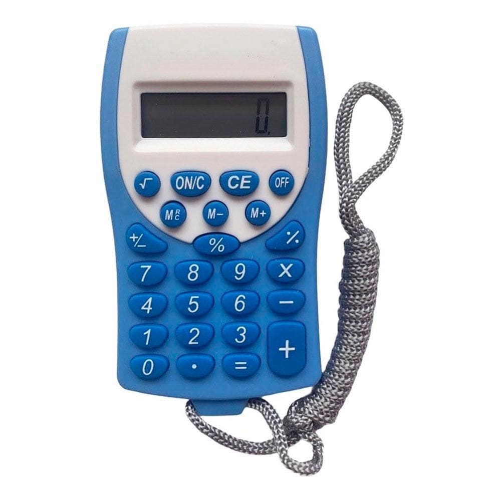 Calculadora 8 Dígitos Vx1130 Neon Azul Com Cordão Vmp