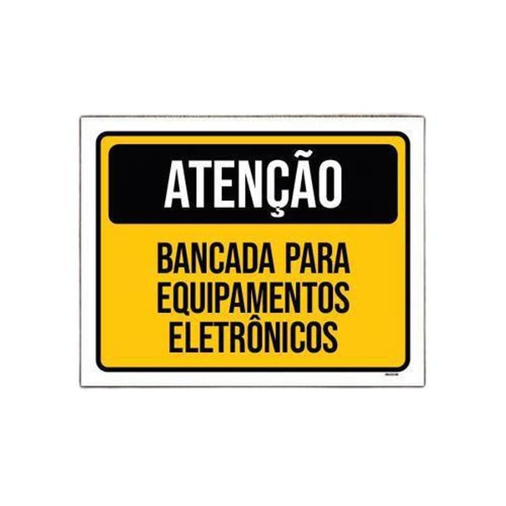 Kit 10 Placas Atenção Bancada Equipamentos Eletrônicos