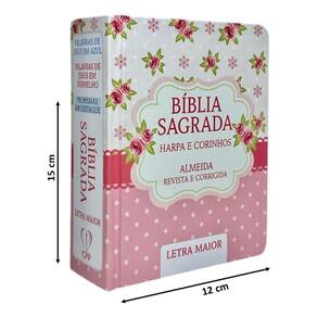 Bíblia Pequena Para Bolsa Assembleia De Deus Batista Deus É Amor Palavra De Jesus Em Vermelho Pentecostal Harpa Coros Índice
