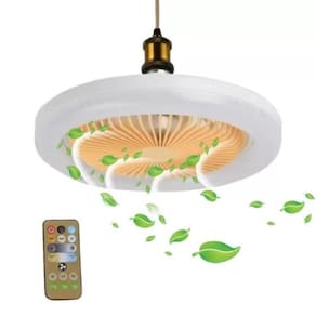 Lâmpada Ventilador Teto Led Ajustável Pequena E27 30W Luz