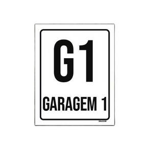 Placa Sinalização Ambiente Indicativo G1 Garagem 1 27X35