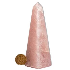 Obelisco Quartzo Rosa Lapidado 100 a 200g 9 a 11cm Classe B