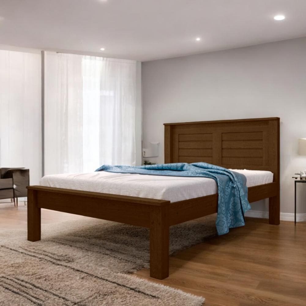 Cama Casal Confortável e Moderna Luz Malbec