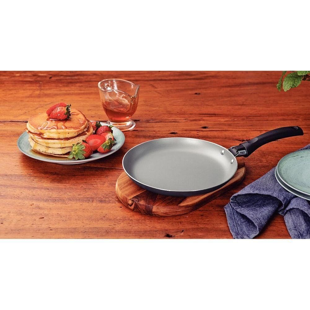 Panquequeira Tramontina Turim Interno E Externo Em Antiaderente Starflon Max Chumbo 18 Cm