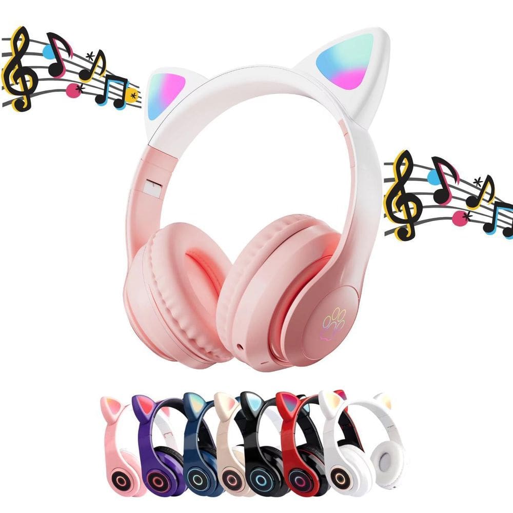 Fone Gatinho Orelha Com Bluetooth E Led Infantil