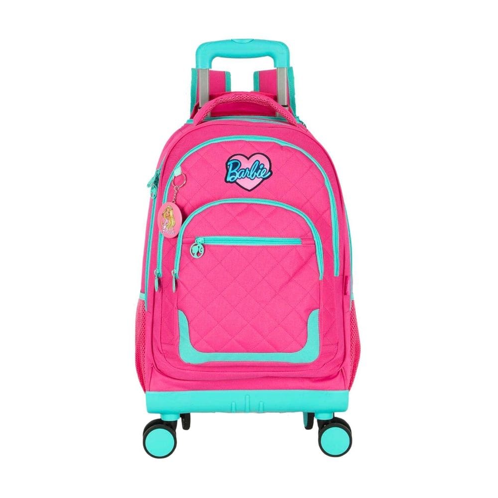 Kit Barbie Mochila Rodas + Lancheira + Estojo Box - Pink
