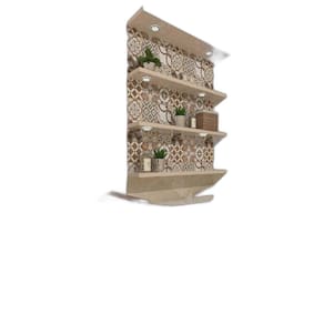 Gabinete De Vidro 40Cm Cuba Redonda Cereja + Torneira