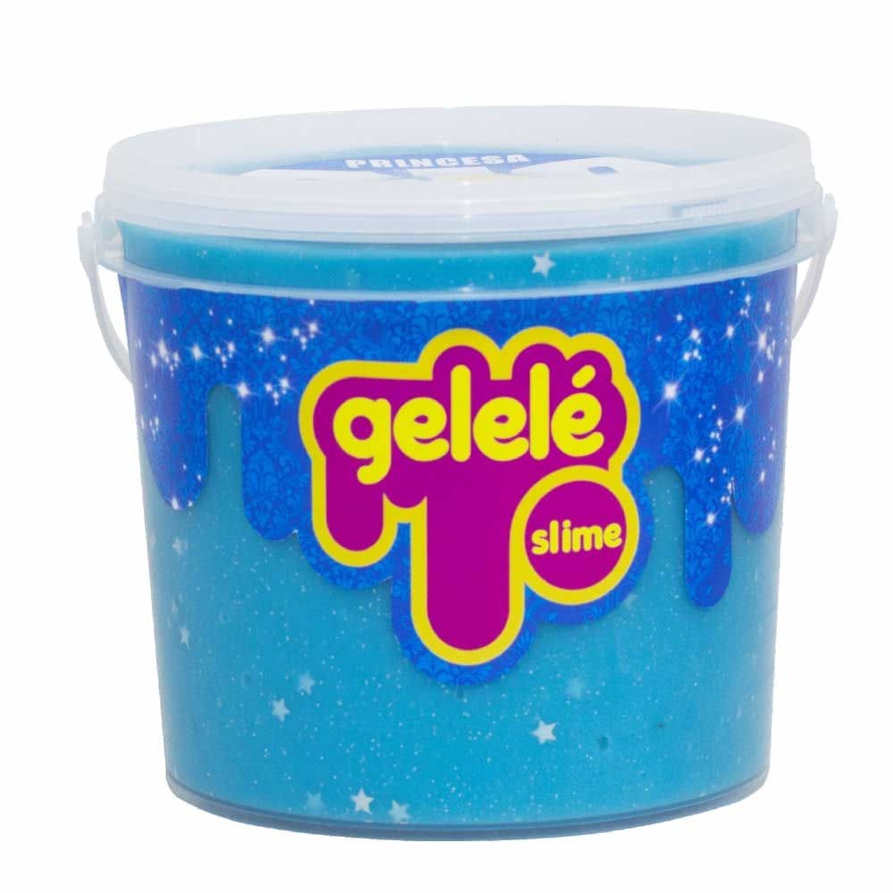 Balde de Massinha - Gelelé Slime Big - Princesa Azul - Doce Brinquedo