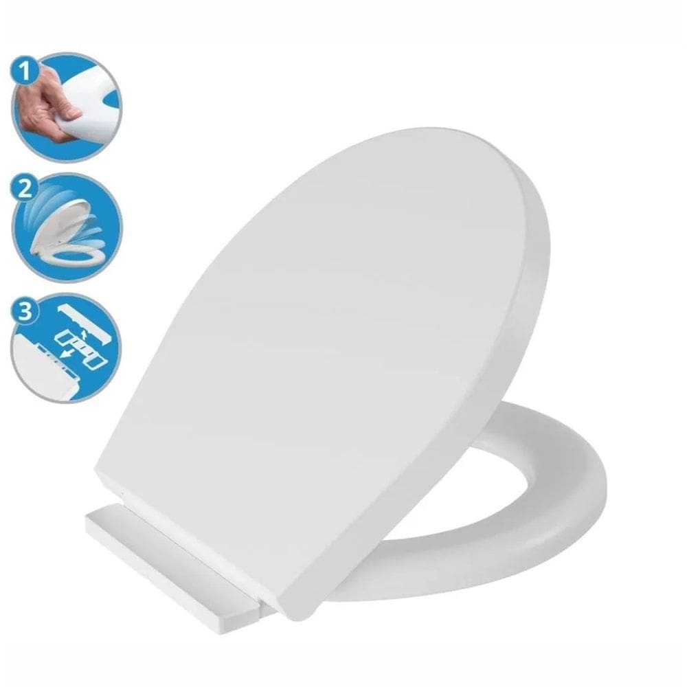 Assento Sanitário Oval Almofadado Soft Close Astra TOV/SCK