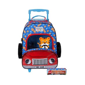Kit Escolar Mochila De Rodas + Estojo My Car Carro