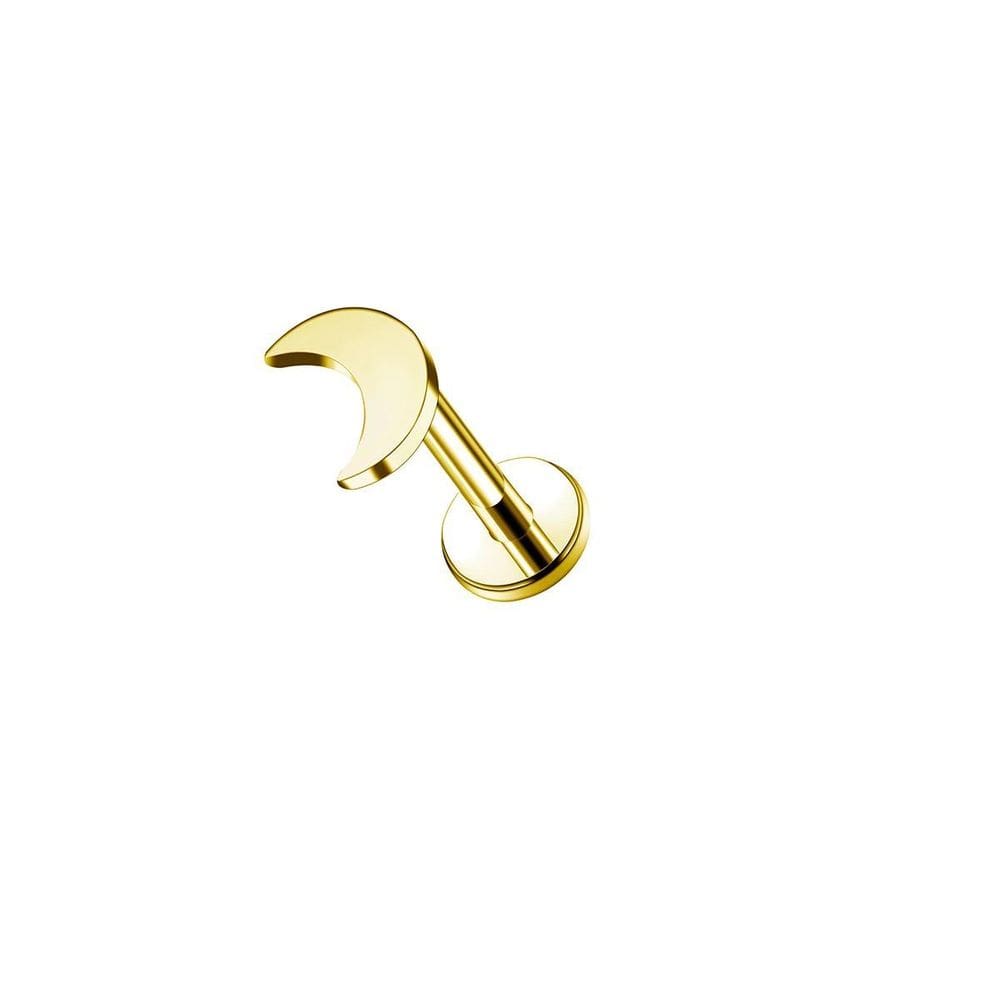 Piercing Labret Tragus Helix Meia Lua Modelo Titanio