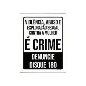 Kit 3 Placas Violência Abuso Exploração Sexual Denuncie