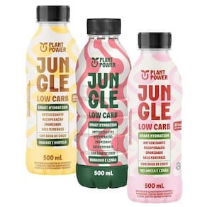 3 Isotônicos Jungle 500Ml Low Carb Zero Açúcar Sabores