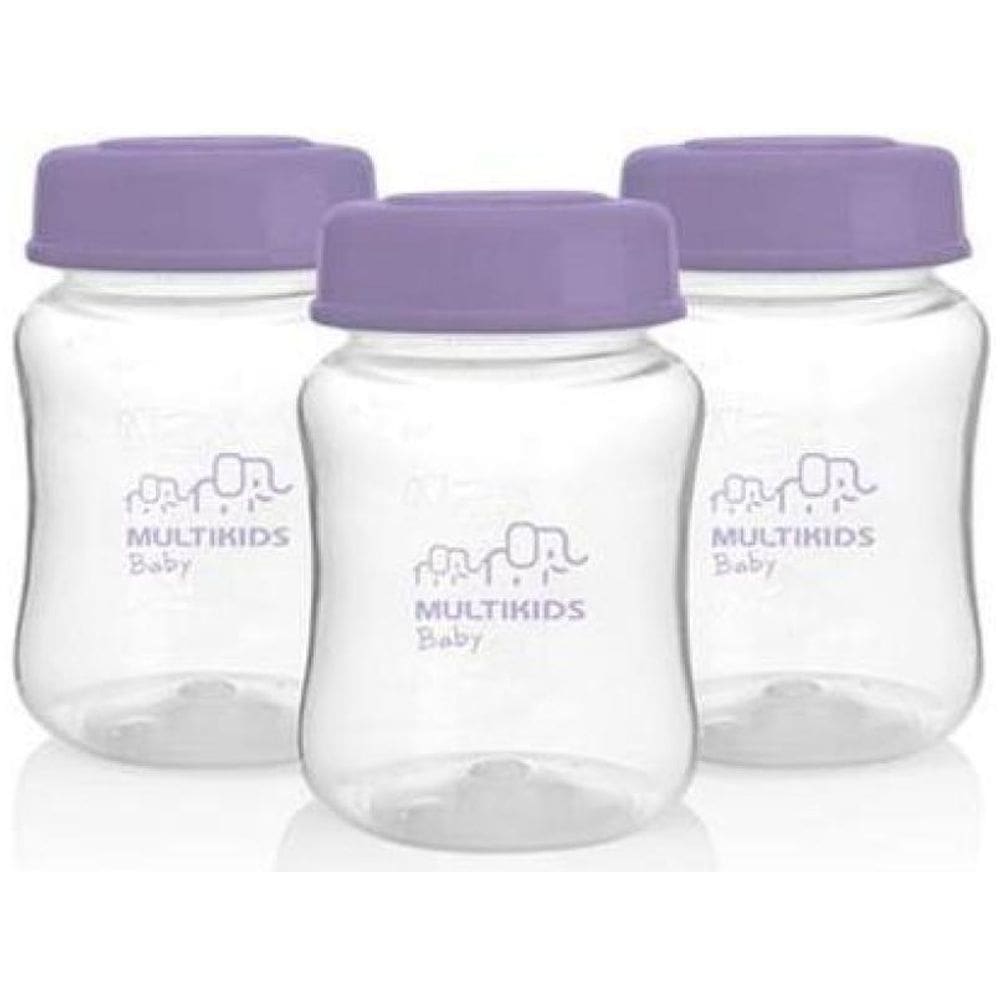 Kit 3 Potes Para Leite Materno - 180Ml - Multikids