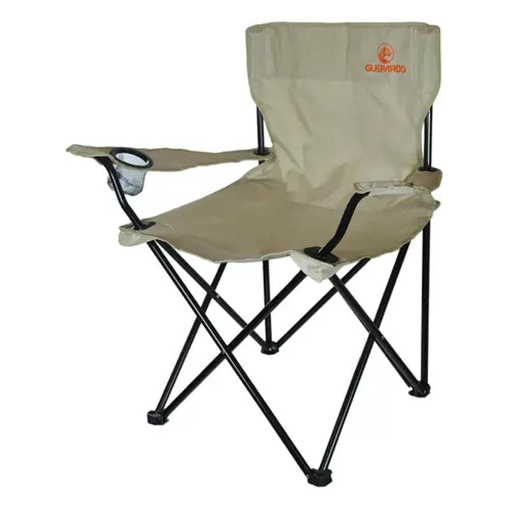 Cadeira Guepardo Dobrável Camping E Pesca 90Kg - Marrom