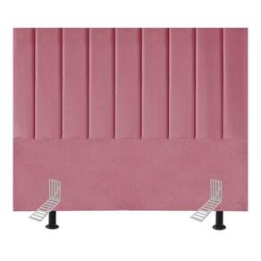Cabeceira Estofada Cama King 195 Cm Luísa Suede E Frame rosa