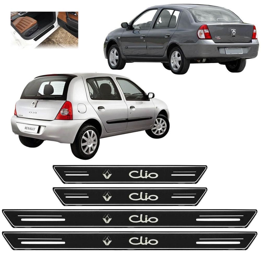 Soleira De Porta Platinum Clio Todos 2000 A 2016 Preto