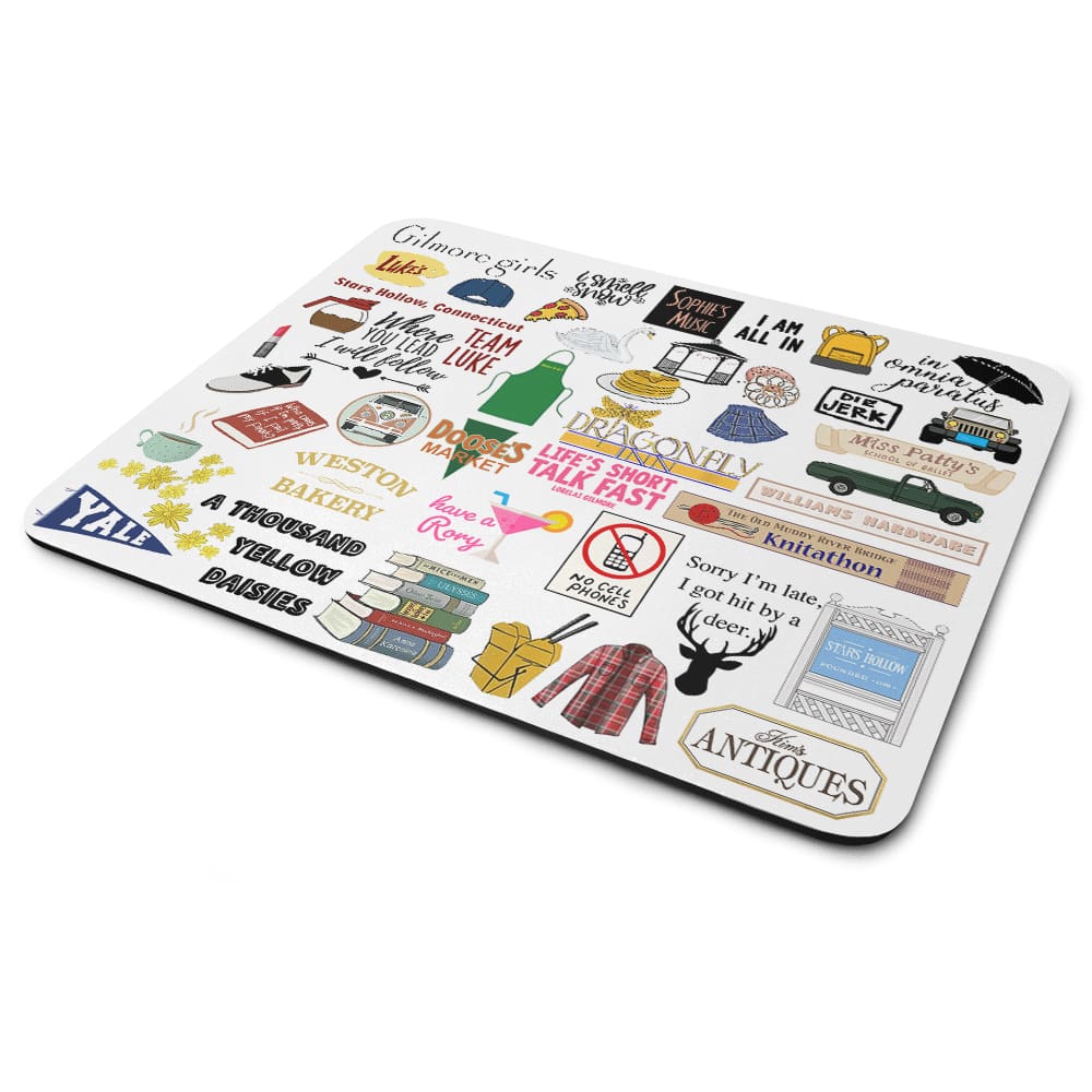Mouse Pad Geek Icons Moments White - Gilmore Girls