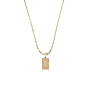 Cordão 50Cm Masculino Feminino Pingente Letra I Banhado Ouro