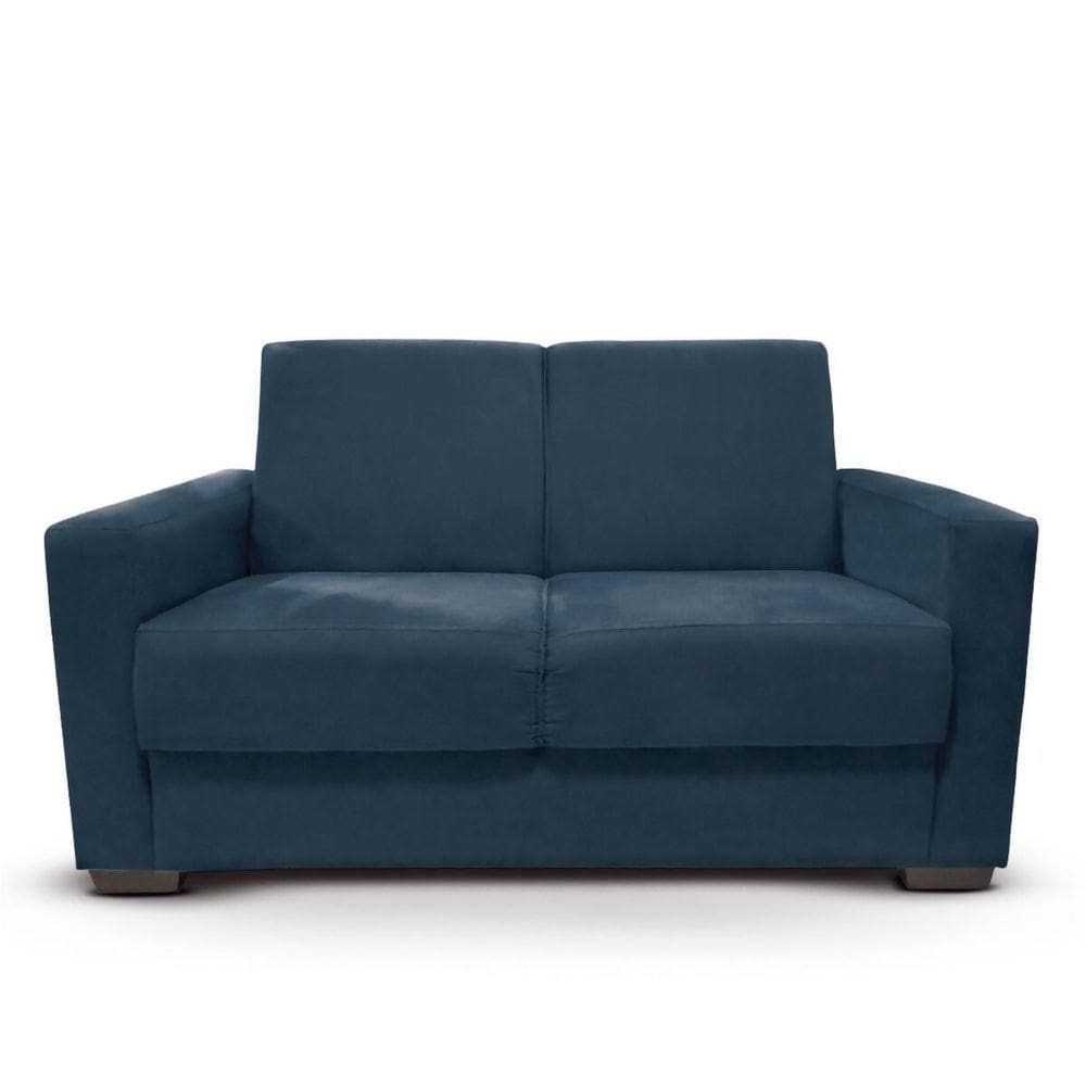 Sofá Estofado 2 Lugares Sala Estar Recepção Natália Suede Cor:azul Marinho