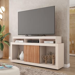Bancada Rack Para Tv 55 Polegadas Frost Marrom Caemmun