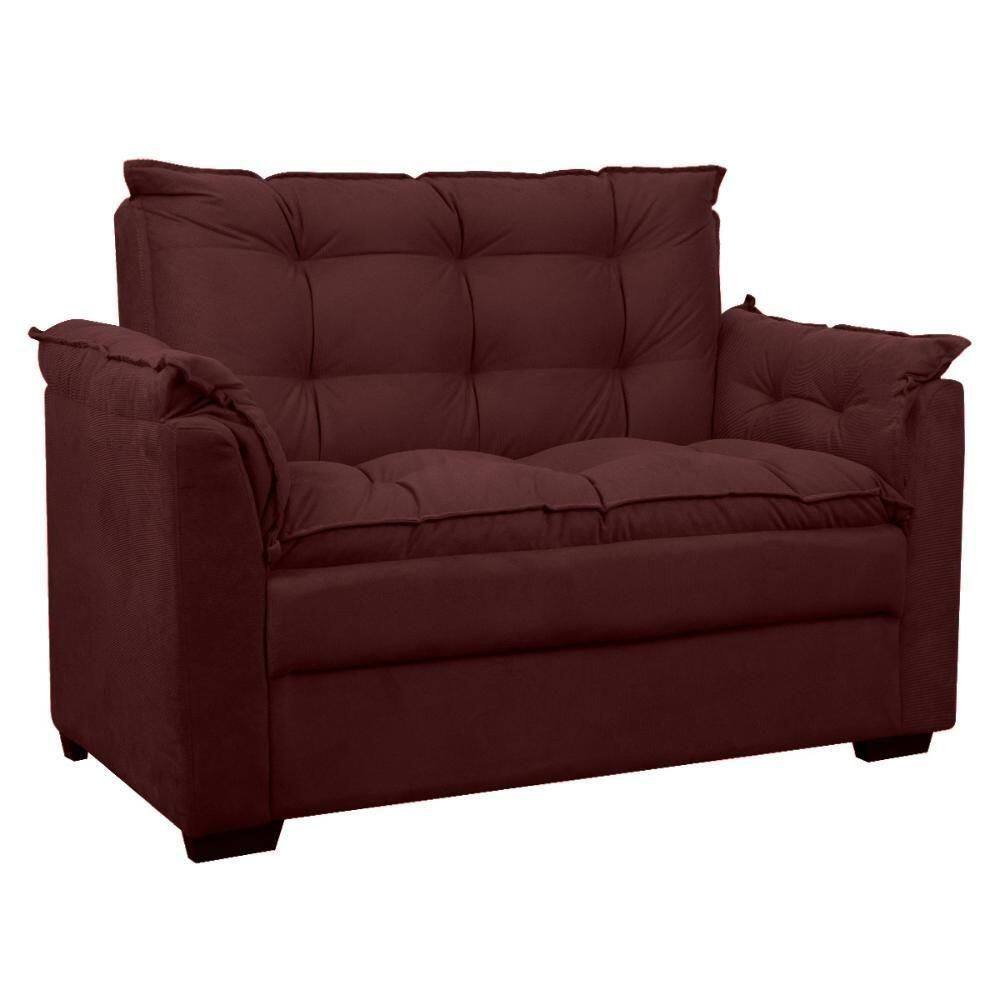 Sofá 2 Lugares Confortável Pequeno 140cm Small Herrero Marsala