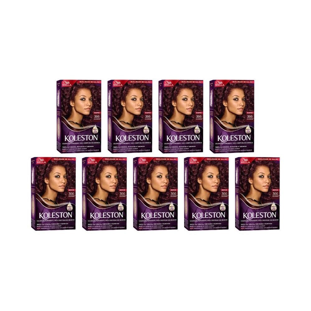 Coloraçao Koleston 366 Acaju Purpura - Kit C/9Un