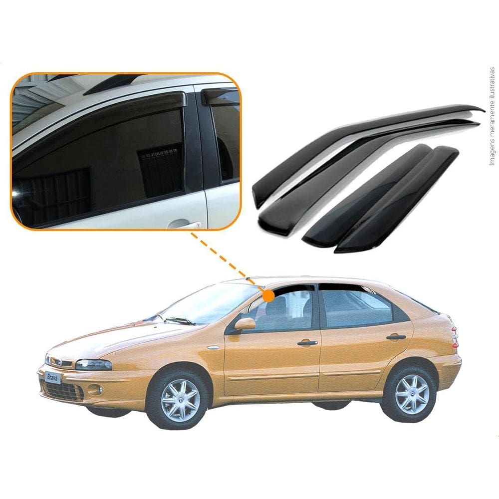 Calha De Chuva Fiat Brava 2001 4 Portas