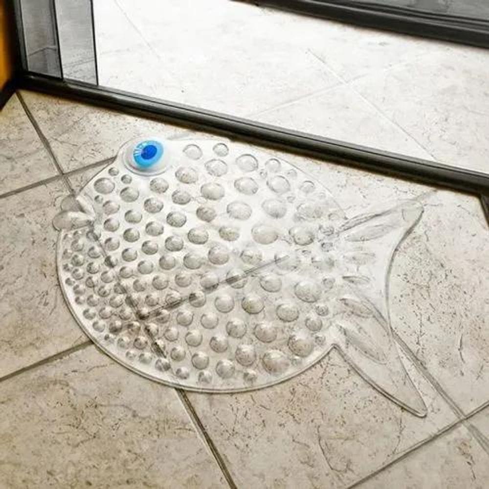 Tapete Box Peixe Antiderrapante 59 X 34 - Bella Casa Incolor