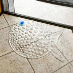 Tapete Box Peixe Antiderrapante 59 X 34 - Bella Casa Incolor