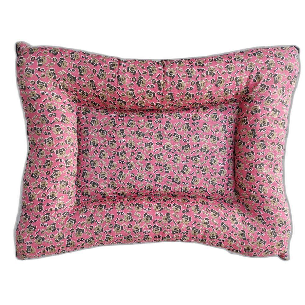 Colchonete Pet Confortável E Super Macio - Rosa Estampado M