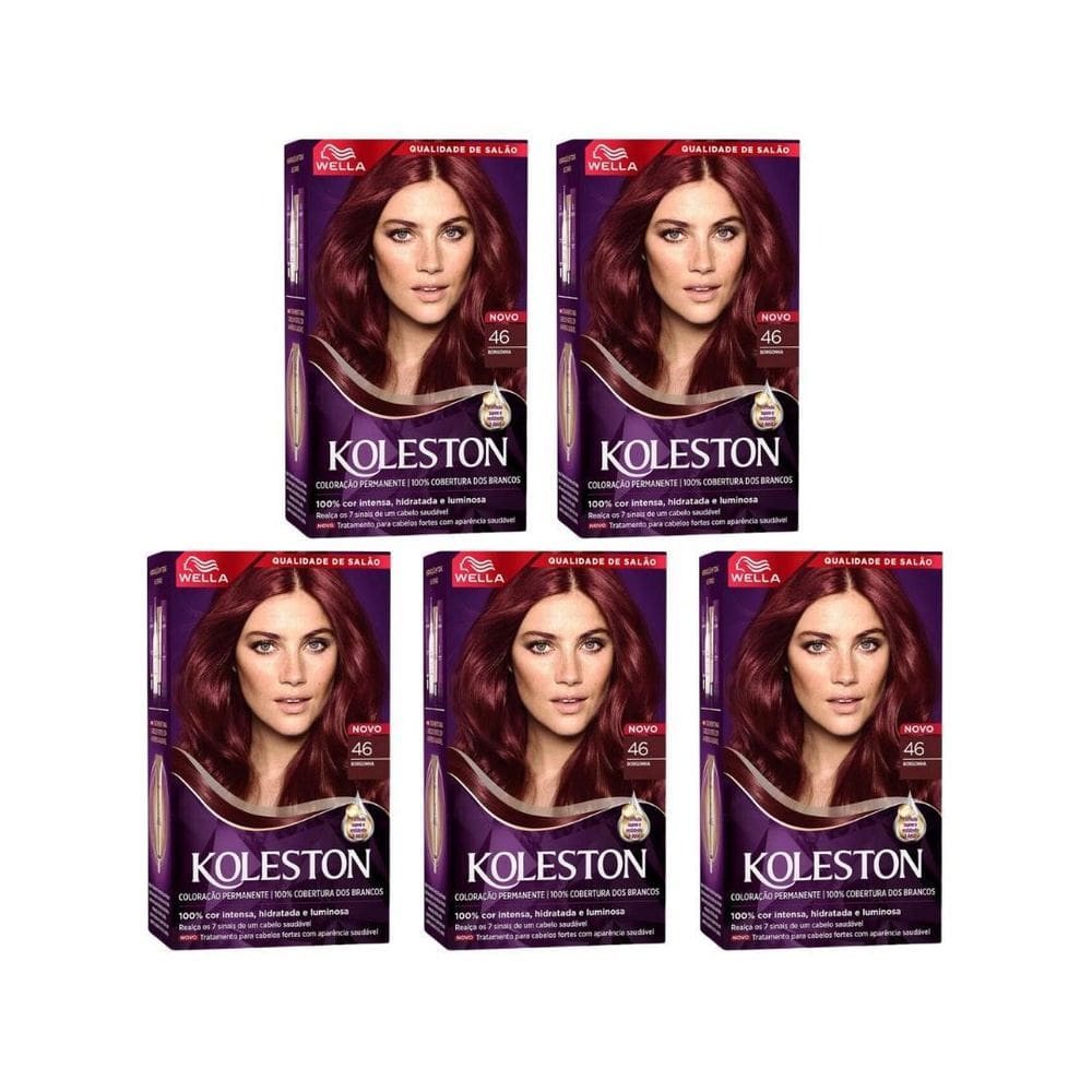 Coloraçao Koleston 46 Borgonha - Kit C/5Un