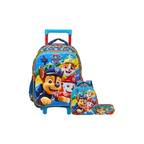 Kit Escolar Mochila Rodinha+Lancheira+Estojo Patrulha Canina