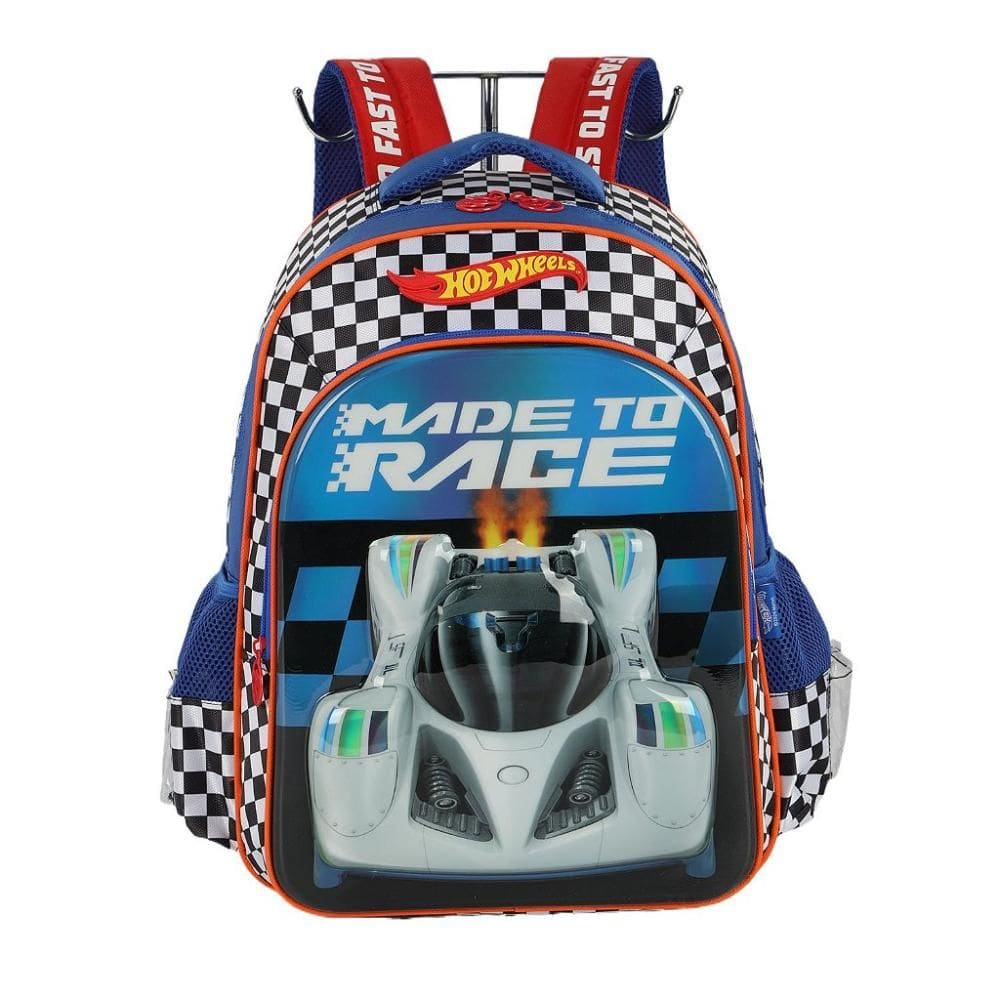 Mochila de Costas Luxcel Hotwheels Jacquard Azul