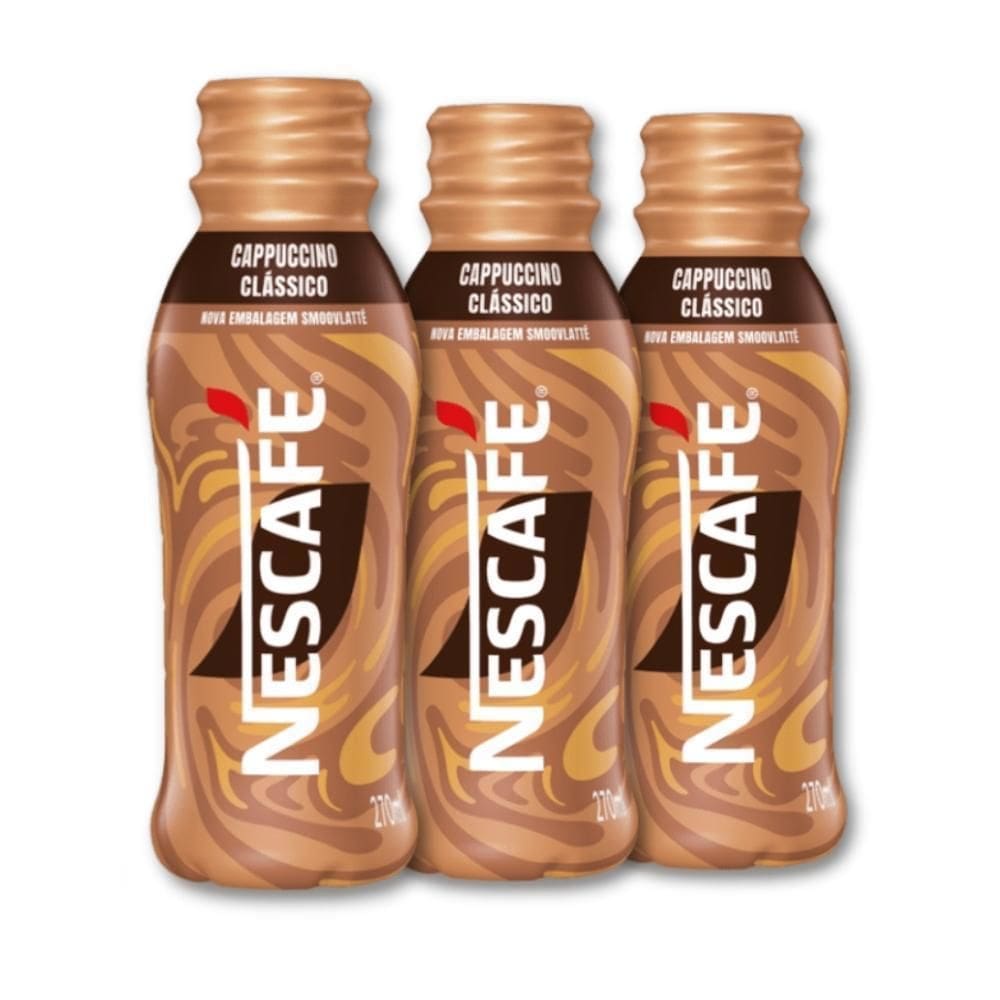 Cappuccino Nescafé Gelado Pronto Para Beber Kit 3 Un 270Ml