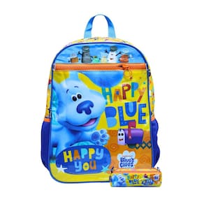 Kit Escolar Mochila De Costas + Estojo Triplo Dog Blue