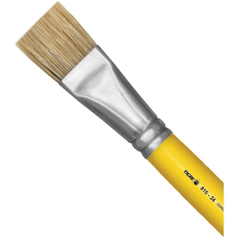 Pincel Artesanal Chato 815 N.24 Amarelo