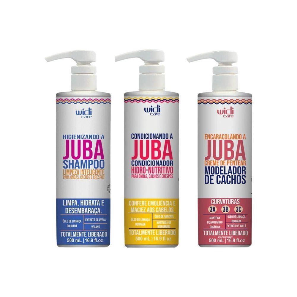 Kit Widi Care Juba Cond+Shampoo+Creme Pentear Encaracolando