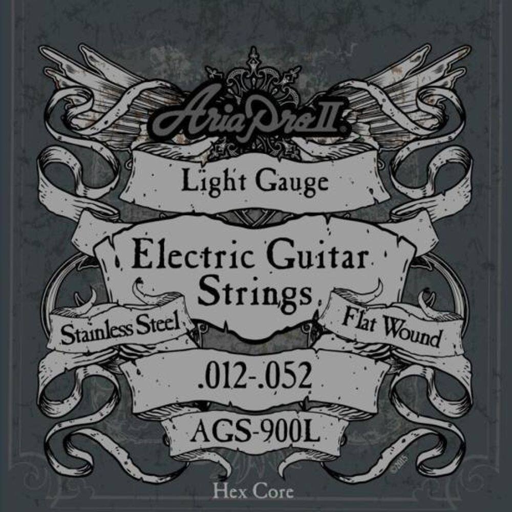 Encordoamento Guitarra Flat Wound .012 Ags900L Aria Pro Ii