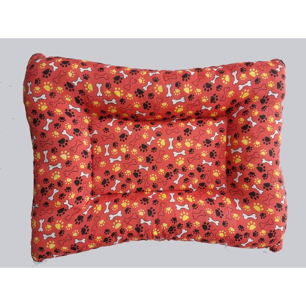 Colchonete Pet Confortável E Macio - Vermelho Estampado P