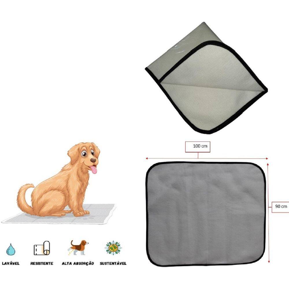 2 Tapetes Higiênicos Lavável, Canino Cães Cachorro 90X100 G