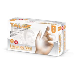 Luva Vinil S/ Po G - 02 Caixas Com 100 Unidades Cada
