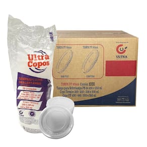 Tampa P/Copo 400Ml 500Ml Copo Isopor 240/300Ml S/Furo C/1000