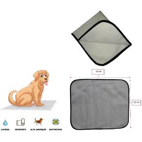 Kit 4 Tapetes Higiênico Lavável P, 50 X 60 Cm, Reutilizável