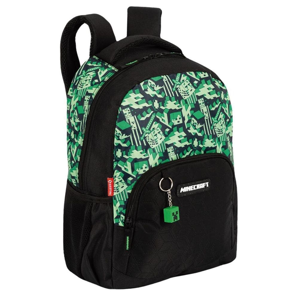 Mochila De Costas Minecraft Creeper Passeio Infantil Escolar