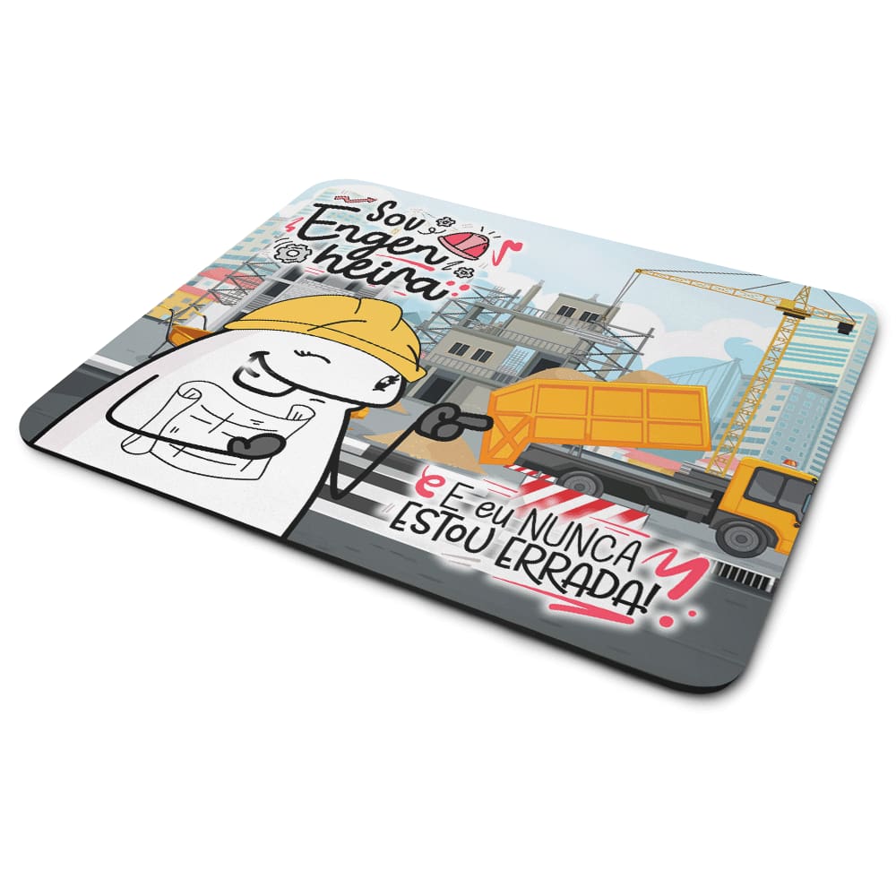 Mouse Pad Flork Profissões - Sou engenheira